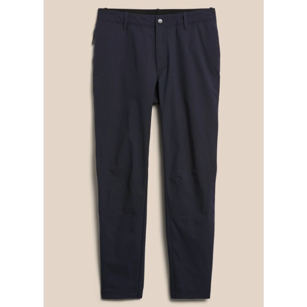 Banana Republic Motion Tech Hybrid Performance Pants Mens 34 Black Elastic Waist
